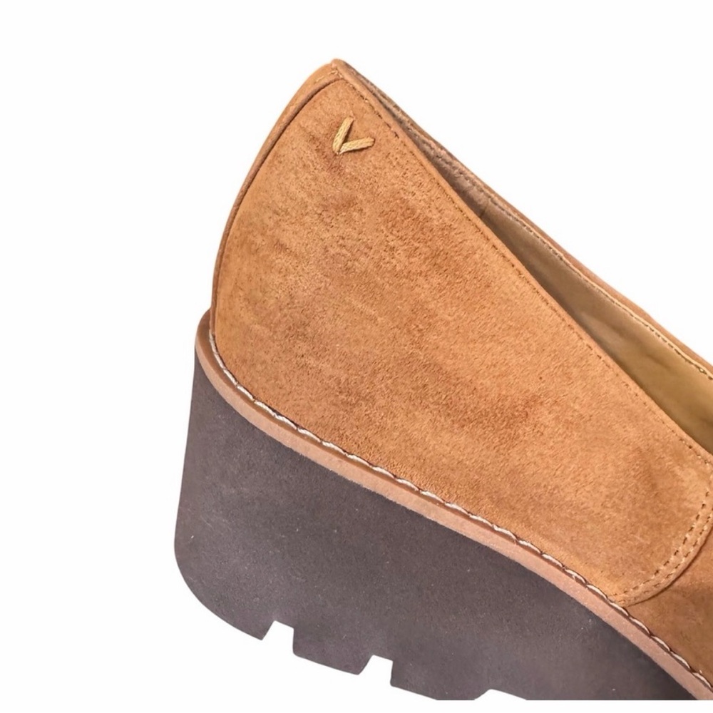 Vionic Willa Tan Suede Slip-On Wedge Clogs - Picture 8 of 12